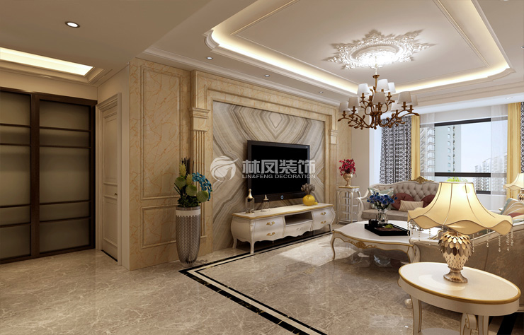 金輝優(yōu)步湖畔-128平-簡歐風格-客廳.jpg
