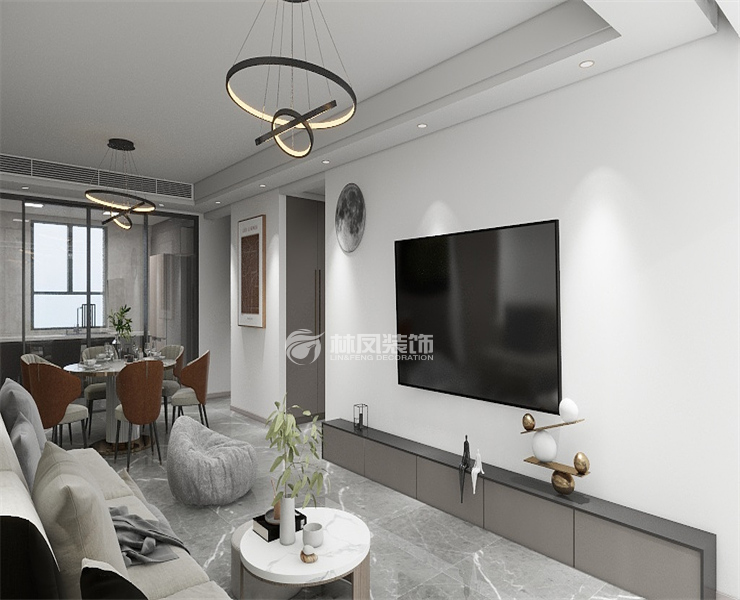 華潤靜安府135㎡ 現(xiàn)代風格 客廳1.jpg