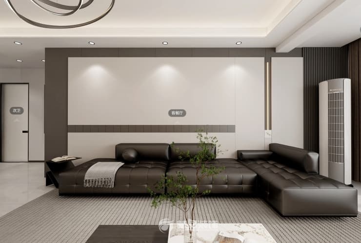 保利公園壹號 124平 現(xiàn)代風(fēng)格客廳1.jpg