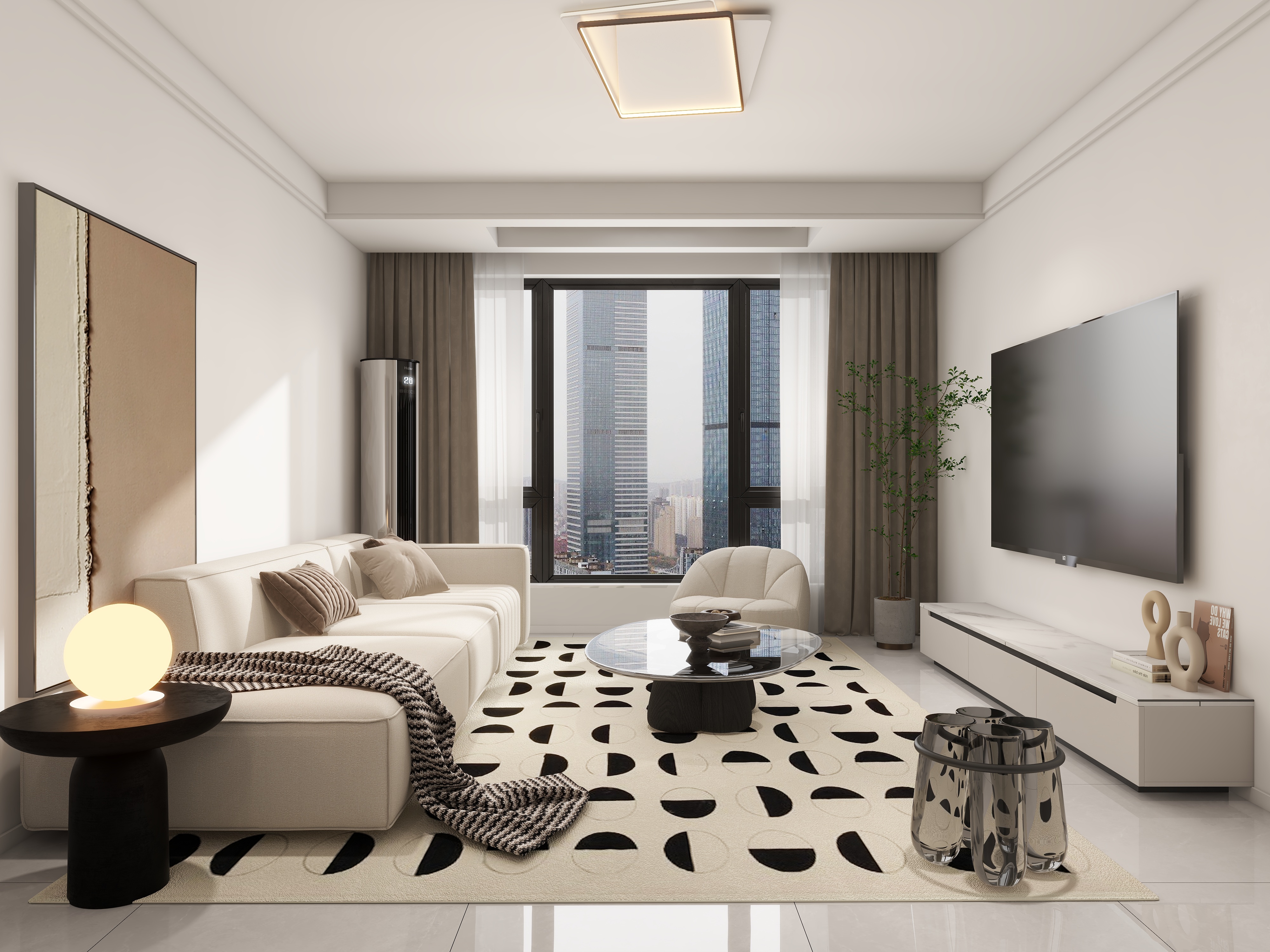 保利茉莉公館115㎡現(xiàn)代風格-客廳 .jpg